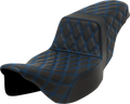 SADDLEMEN Step-Up Seat for FLH/FLT (Extended Reach, Lattice Stitch)