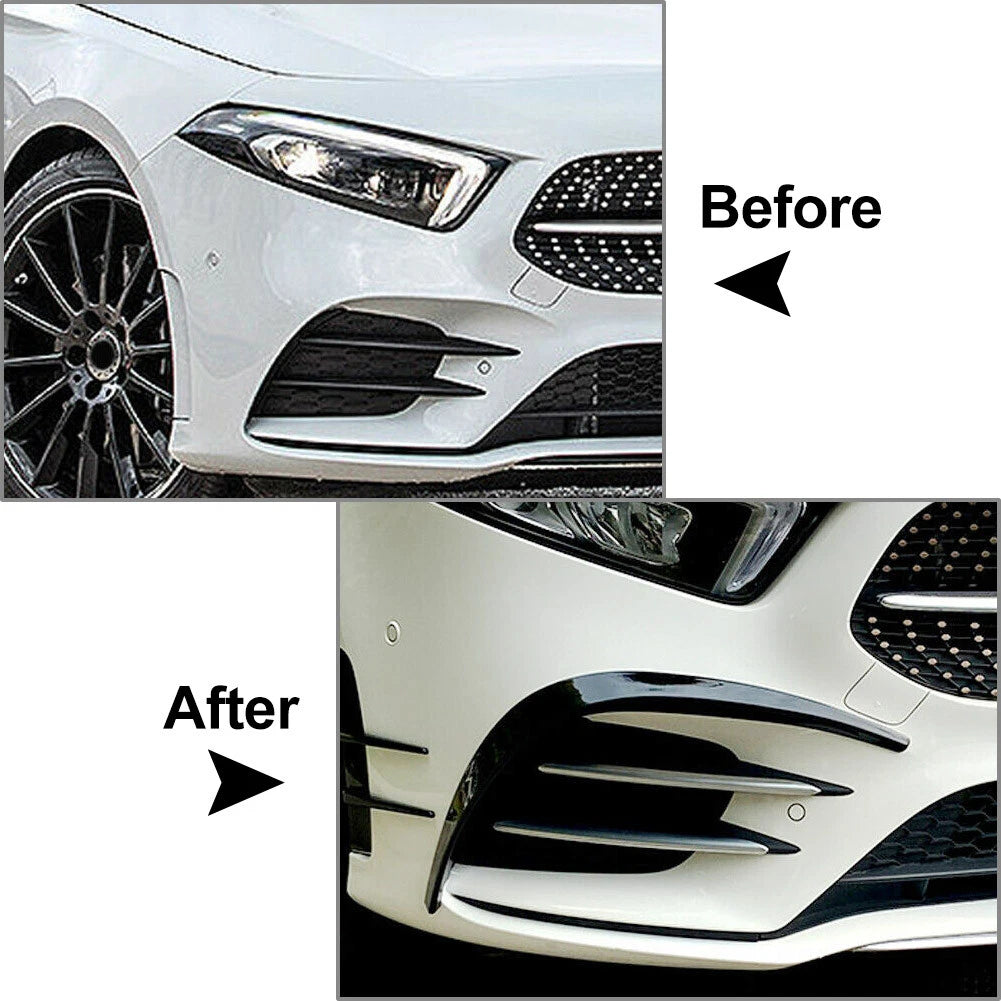 Front Bumper Splitter Spoiler Canard for Mercedes Benz A-Class A260 (2019–2023)