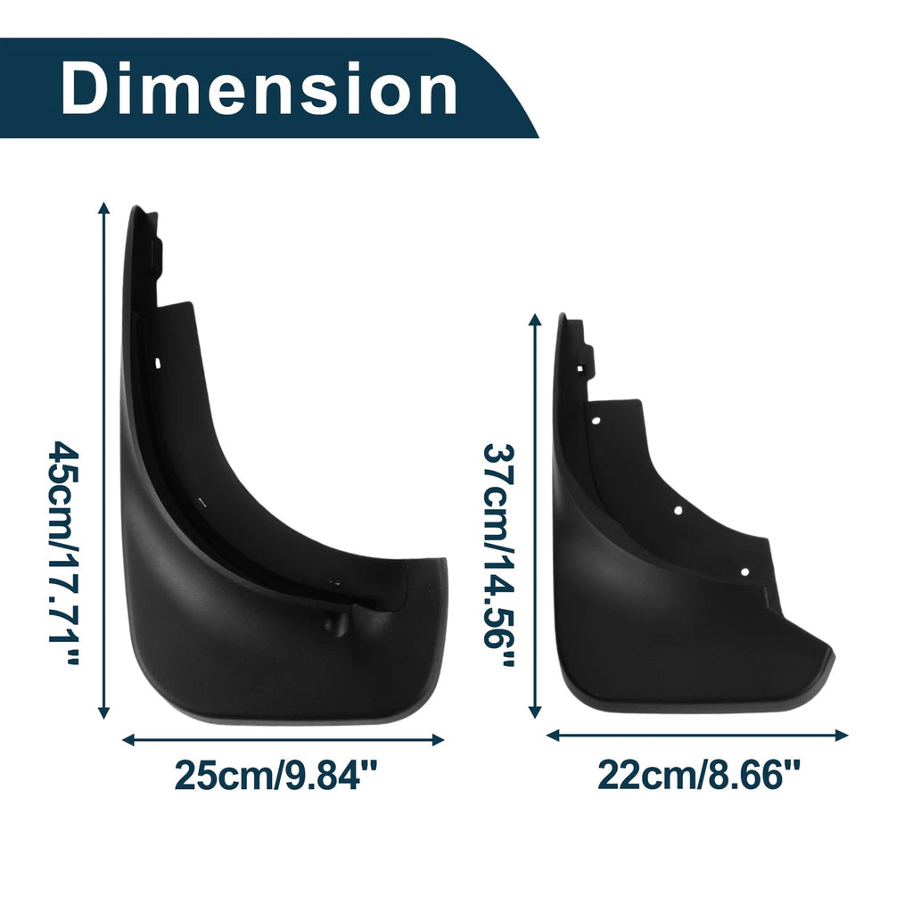 Set of 4 Mud Flaps Splash Guards for Volkswagen Touareg (2005–2010)