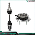 1 Front CV Axle Shaft + 1 Wheel Hub Bearing for RAM 1500 4WD (2012–2018)