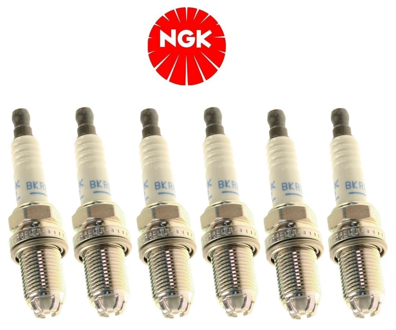 Set of 6 NGK Pre-Gapped Double Laser Platinum Spark Plugs for BMW E39 (1997–2003)