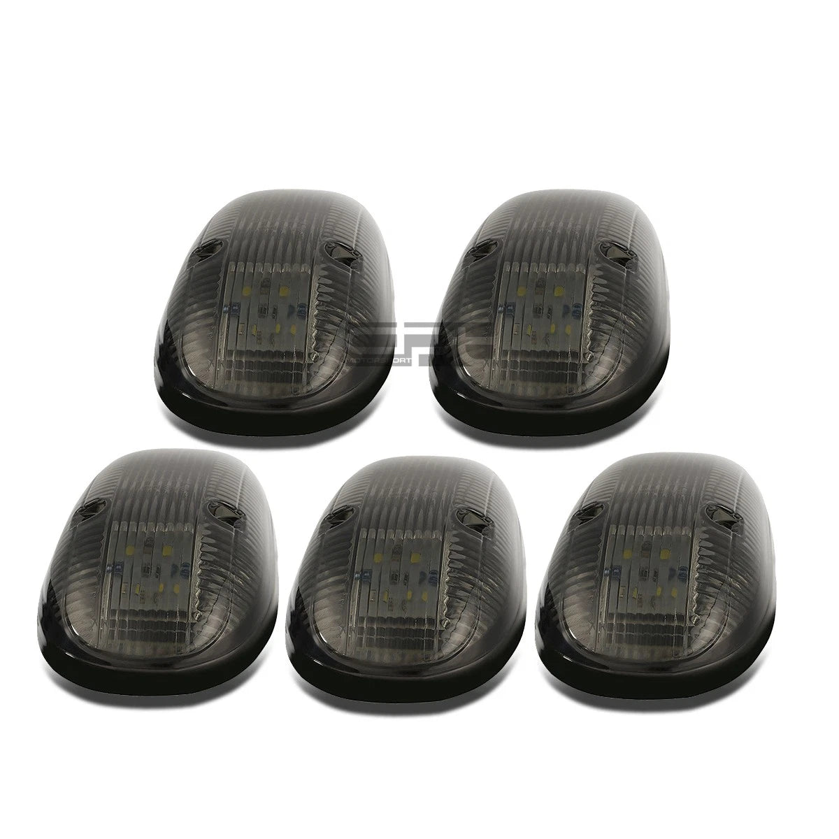 5Pcs Smoked Housing White LED Cab Roof Running Light for Dodge Ram (1999–2001)