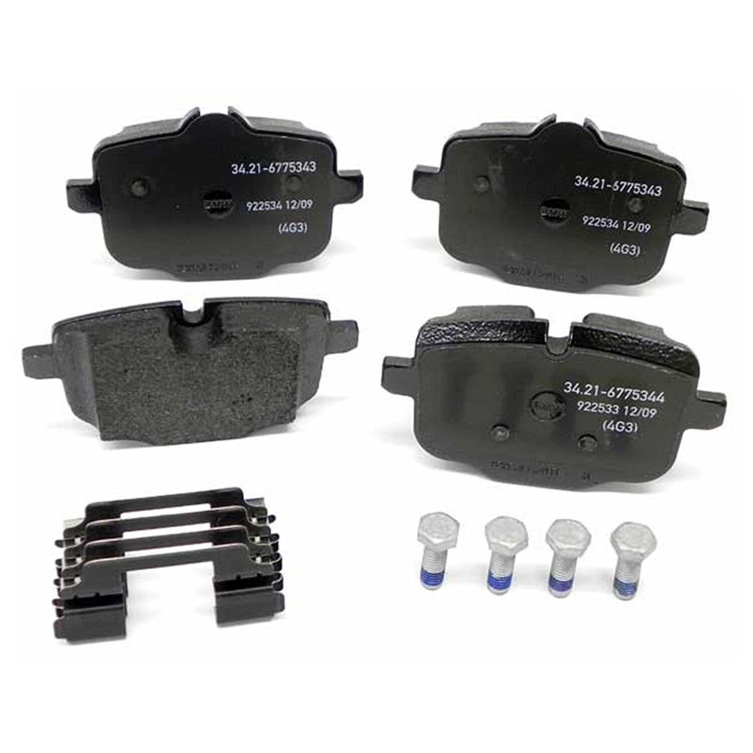 Set of 4 Genuine OEM Rear Disc Brake Pads for BMW F06 F10 535i 550i (2012–2017)
