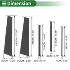 10 x Door Pillar Window Trim for BMW X1 (2016 - 2022) Carbon Fiber Black