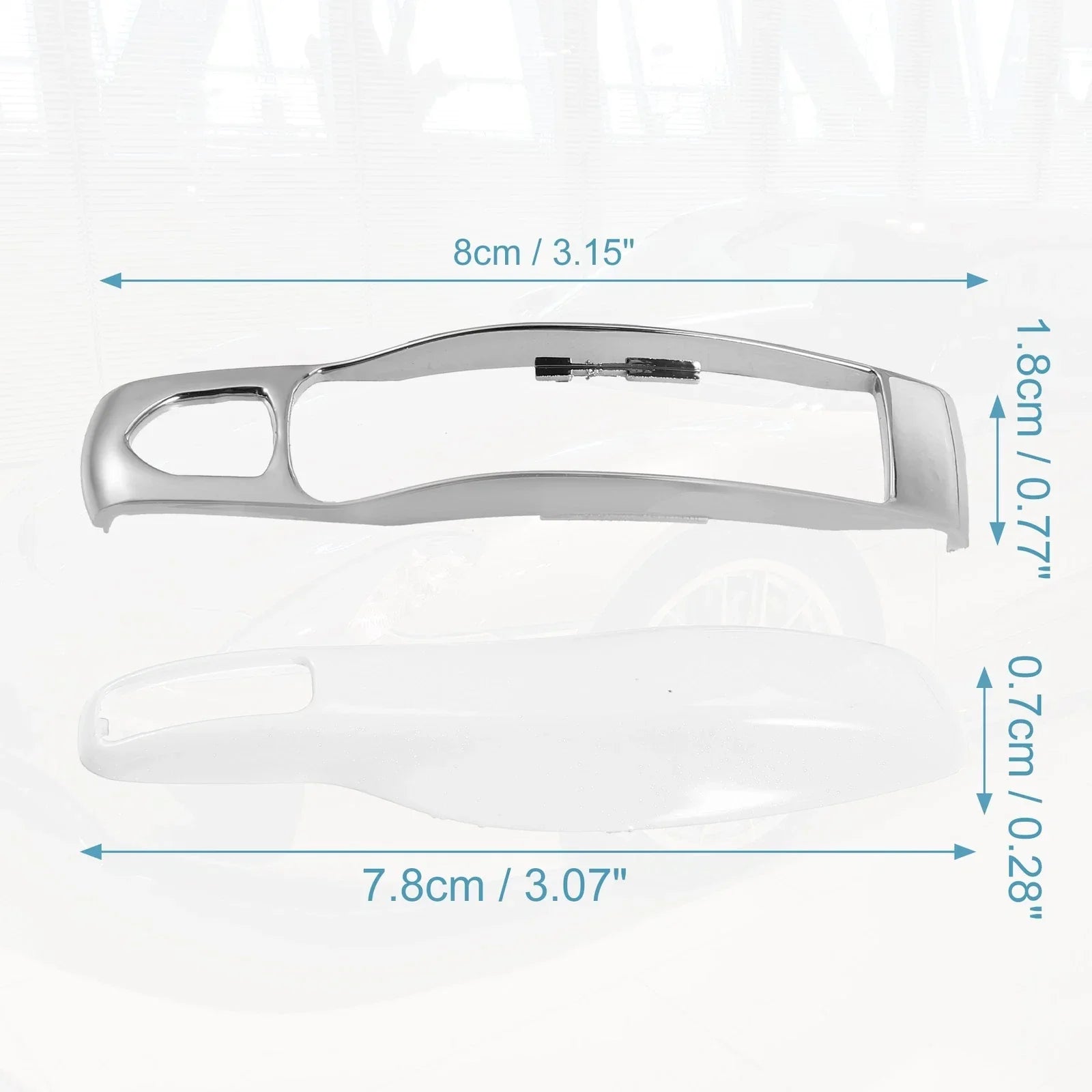 Vehicle Remote Key Cover for Porsche Macan 2014-Up - 1 x Key Shell Case White