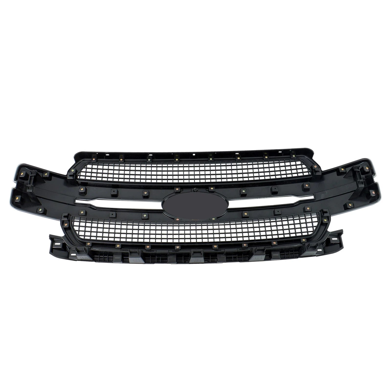 Grill for Ford F-150 (2018–2020) Gloss Black Front Bumper Center