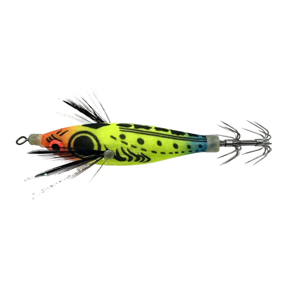 8cm Glow in Dark Orange Shrimp Bait for Squid Fishing (Saltwater)