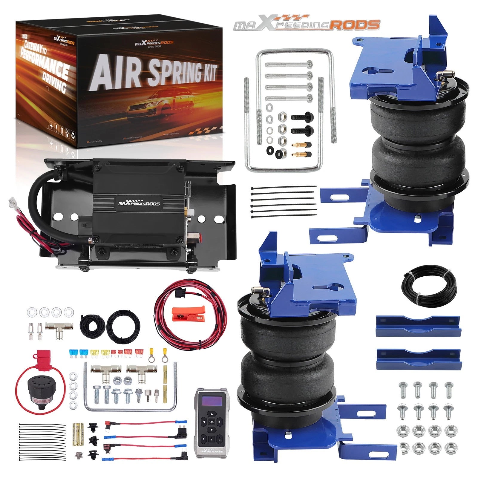 Air Suspension Springs + Wireless Compressor Kit for Ford F-150 (2015–2020)