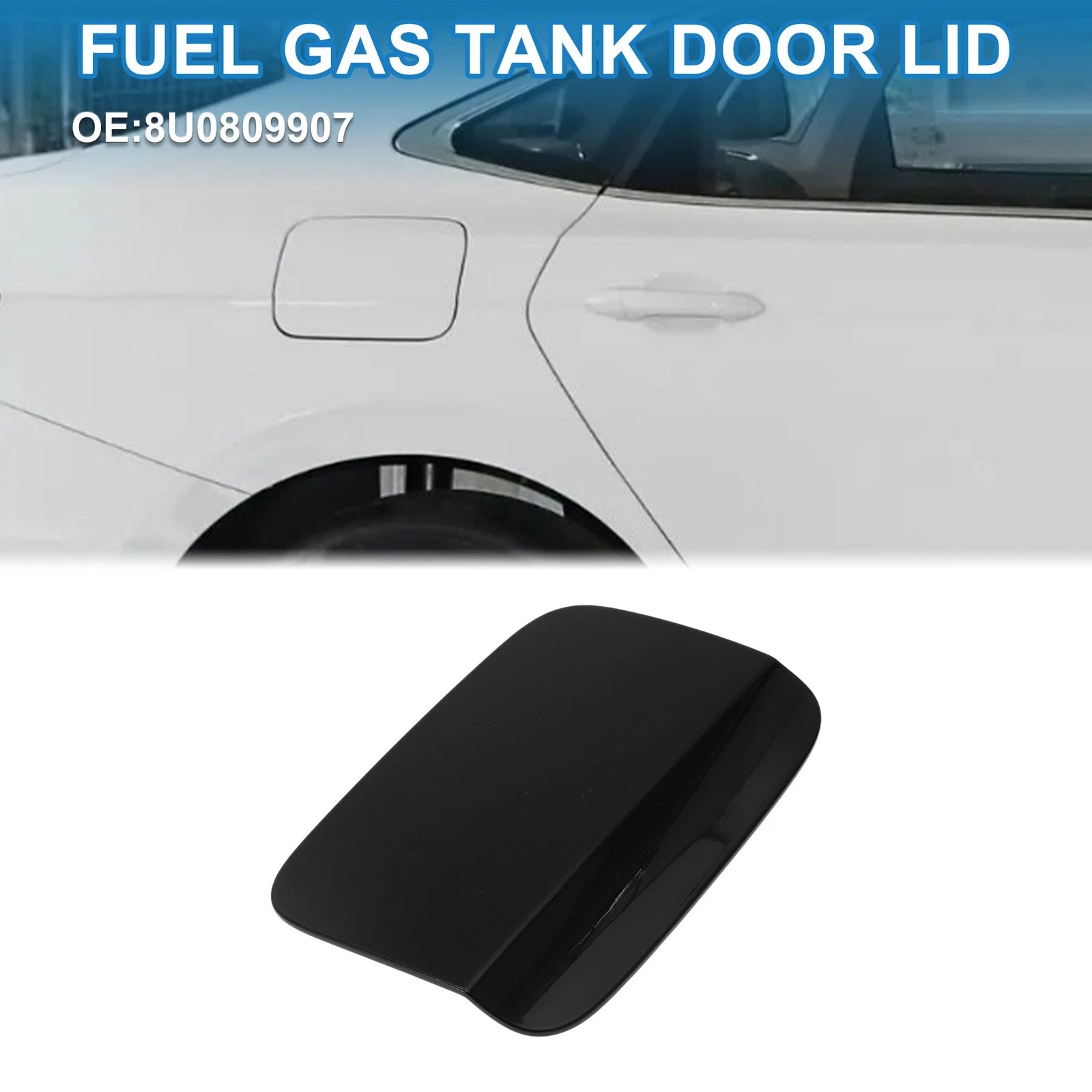 Fuel Tank Door Cap for Audi Q3 (2013–2018) Fuel Filler Flap Cover Black