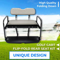 Rear Back Seat Kit for Yamaha Golf Cart G14 G16 G19 G22 (Gray)
