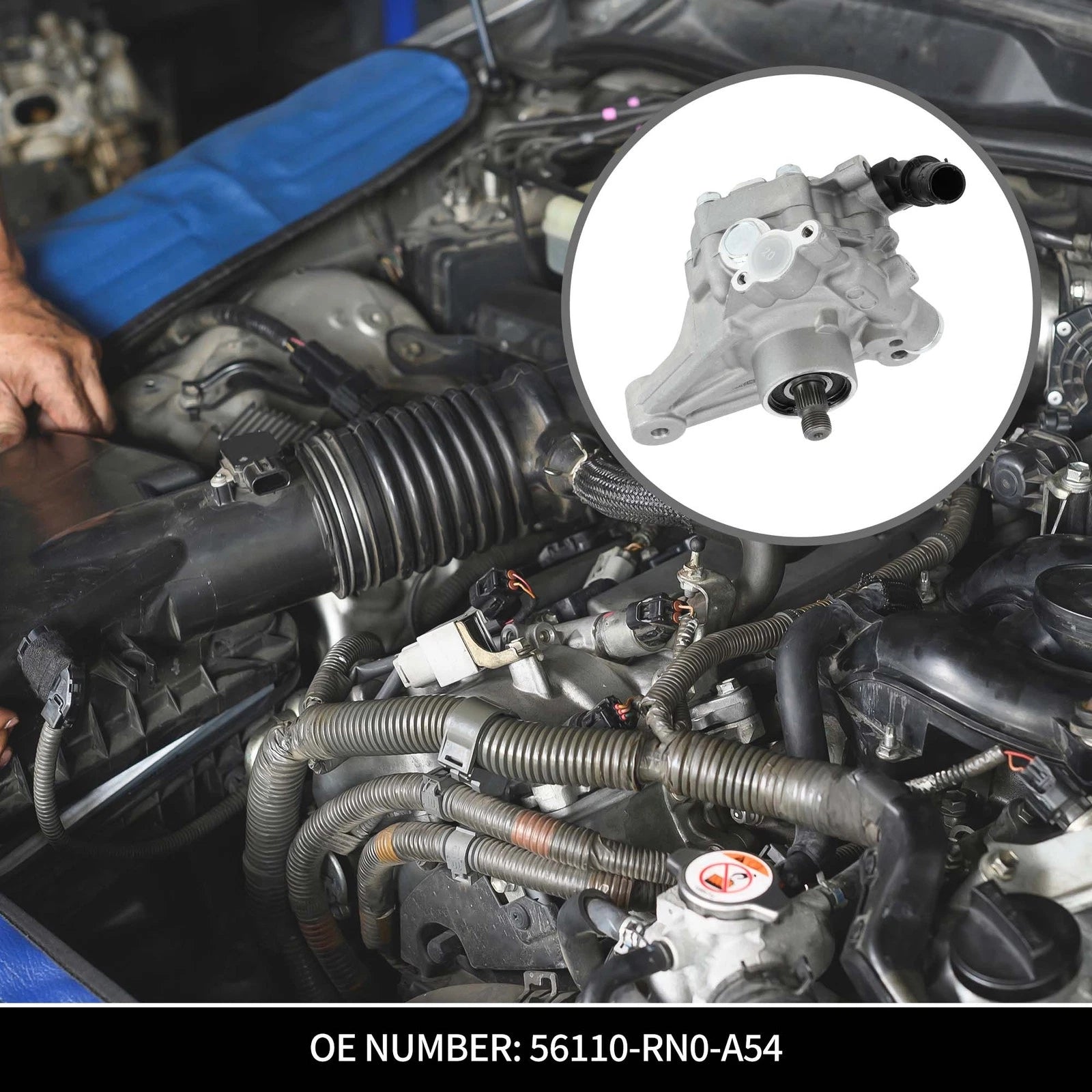 Power Steering Pump No. 56110-RN0-A54 for Honda Pilot 3.5L V6 (2012–2015)