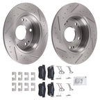 Rear Drilled Slotted Brake Rotors & Pads for Honda Accord (2003–2007)