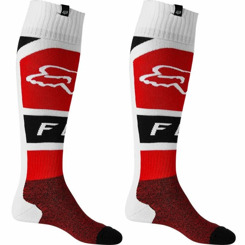 Fox Racing Lux MX ATV Motocross Riding Socks Youth Large (Flo Red)