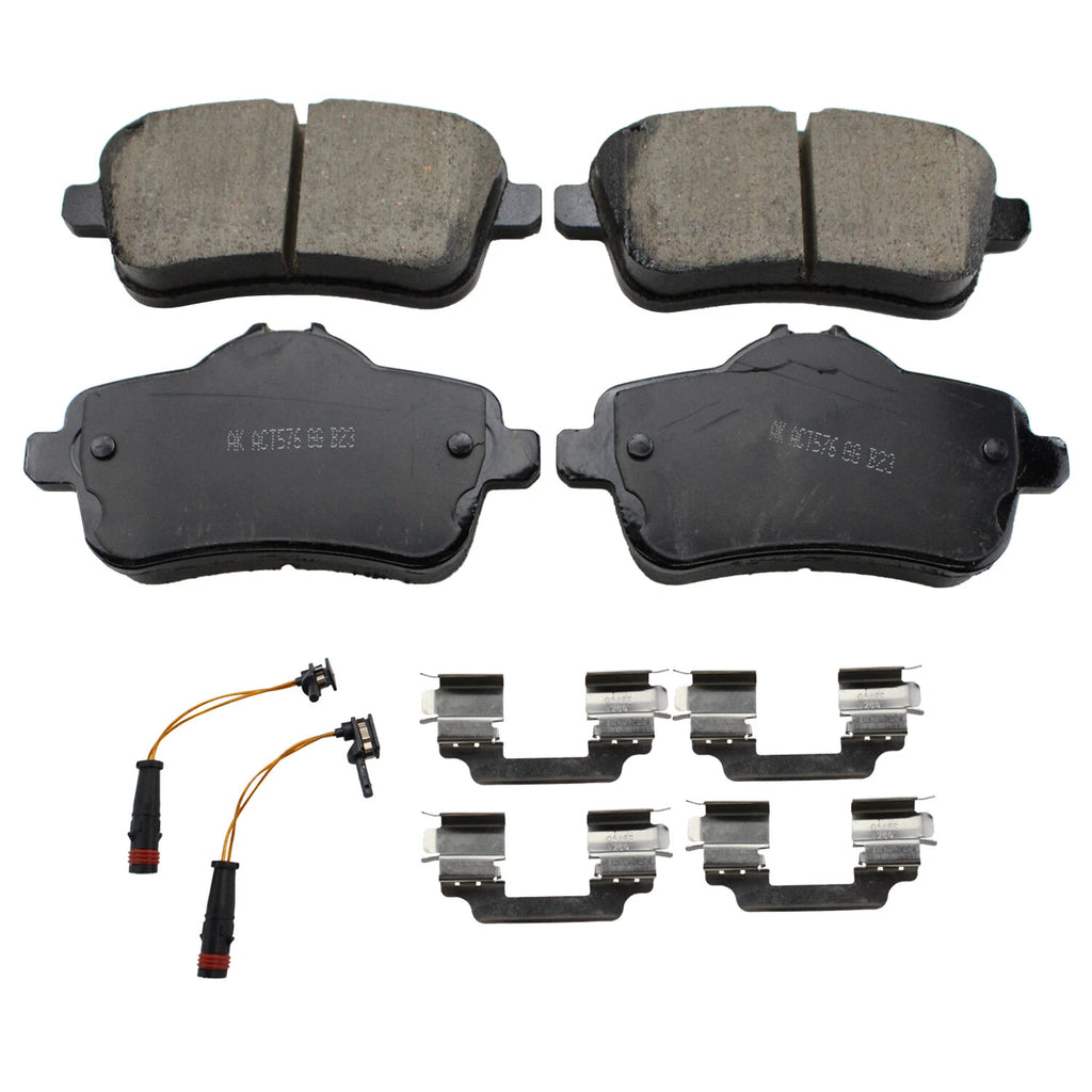 Set of 4 Akebono Euro Rear Ceramic Brake Pads with Sensors for MB C117 X156 X166 R172 W166