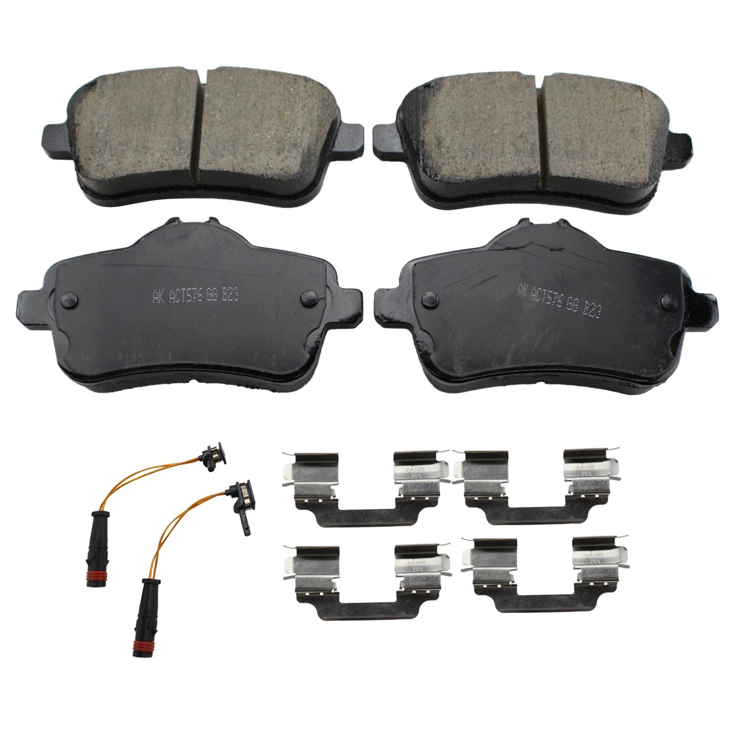 Set of 4 Akebono Euro Rear Ceramic Brake Pads with Sensors for MB C117 X156 X166 R172 W166