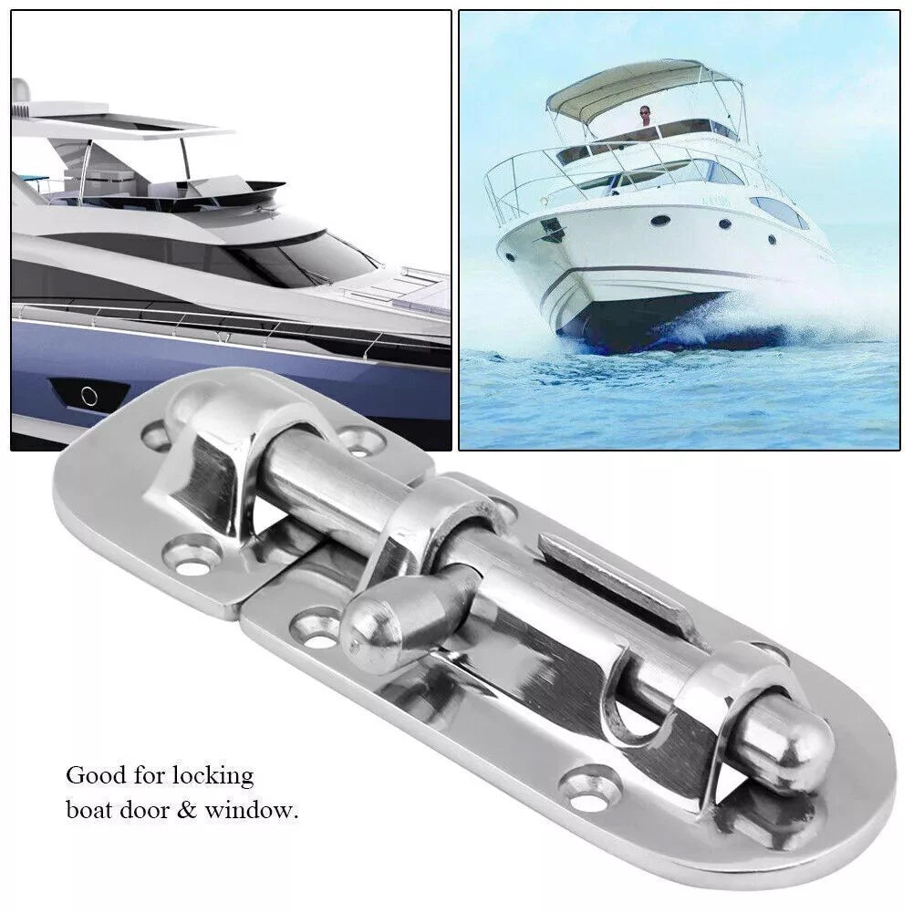 Stainless Steel Door Lock Latch Slide Bolt Clasp for Marine Use (110mm)