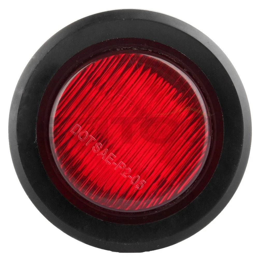 8PCS Red Side Marker Clearance Lights with Grommet & Pigtail for Kenworth T660 T700 T800 (2003–2023)
