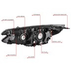 LED Headlight Lamp for Honda CR-V (2015–2016) Right Chrome Housing
