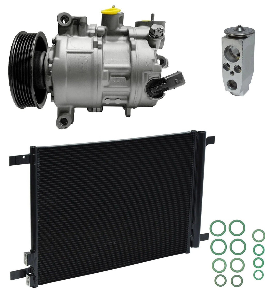 AC Compressor Kit w Condenser for Audi TTS Quattro 2.0L (2016–2018)