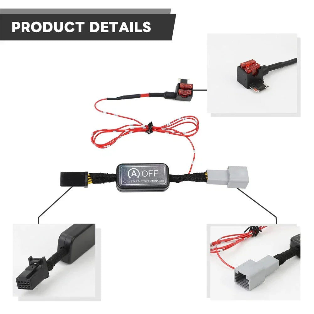 Black Auto Start Stop A-Off Cable for 2019-2024 Subaru Forester Crosstrek