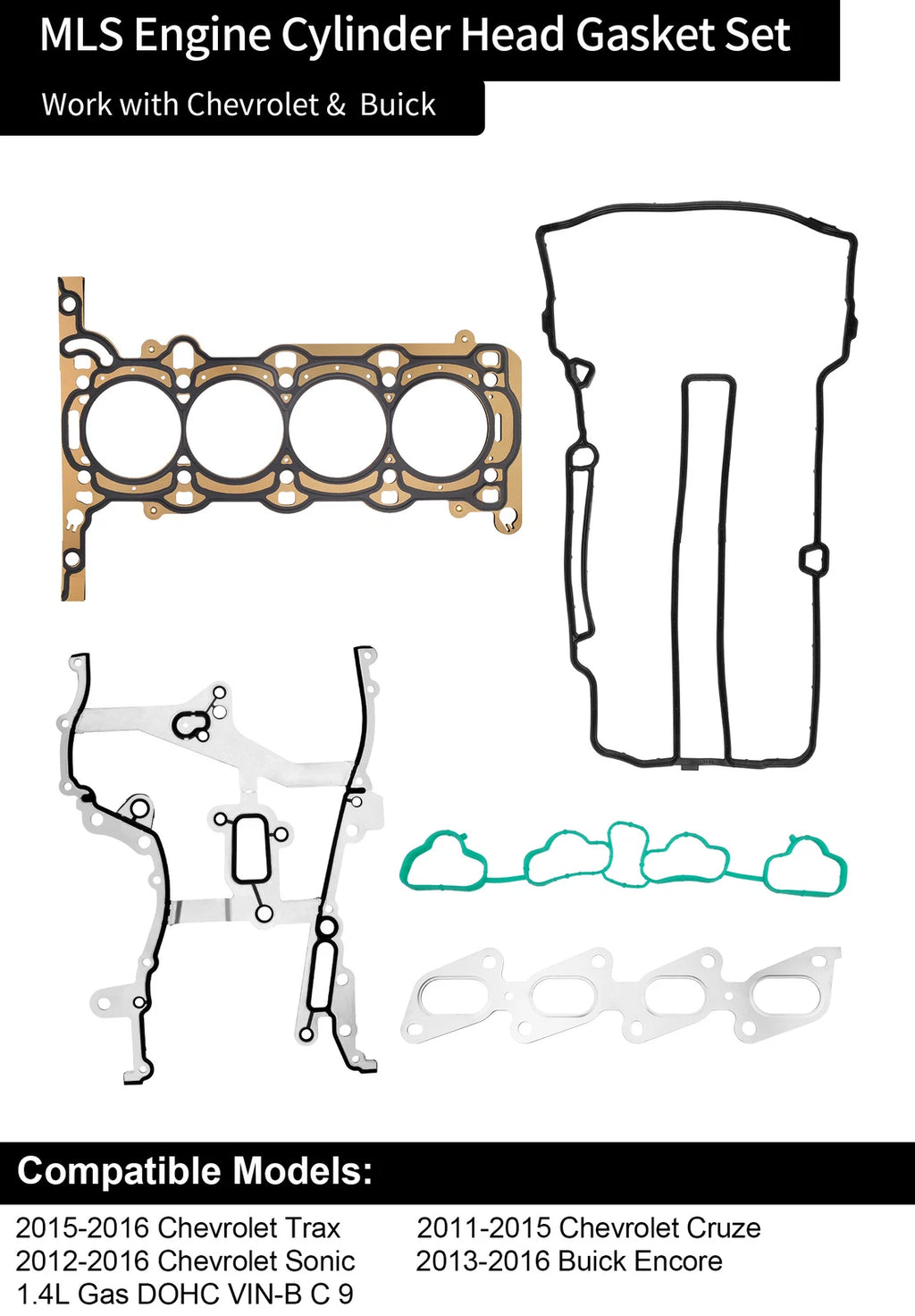 Engine Head Gasket Kit for Chevy Cruze Sonic Trax Buick Encore (2011-2016)