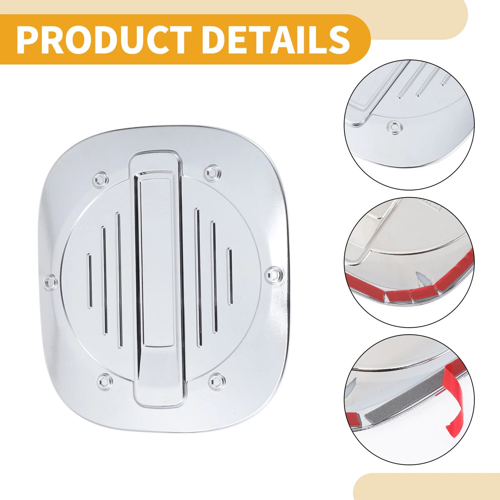Fuel Tank Door Cap for Ford Escape (2020–2025) Chrome Silver Tone