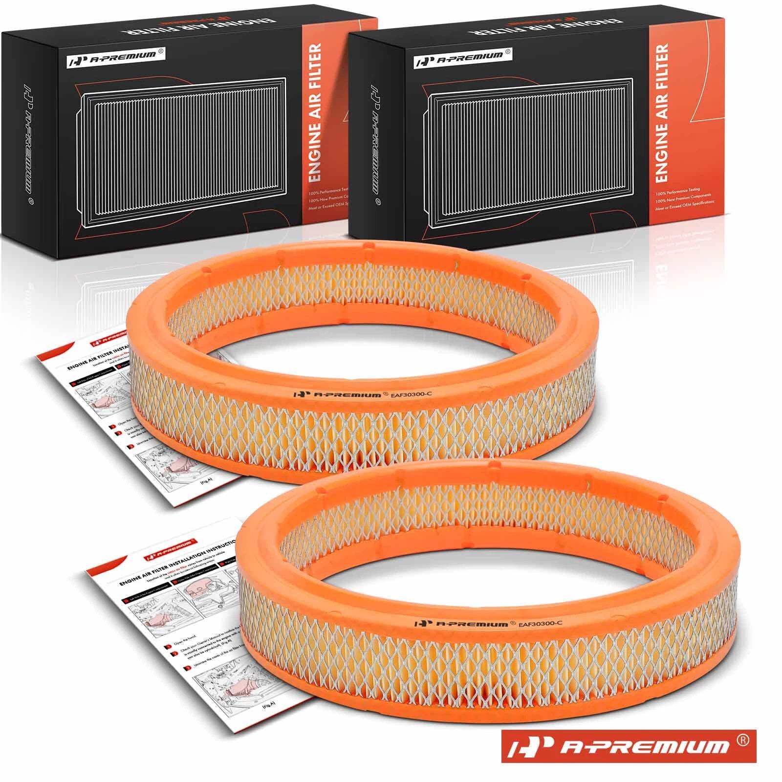 2X Engine Air Filter for Ford F150 (1975–1979) F250 F350 (1969–1979) Jeep Cherokee