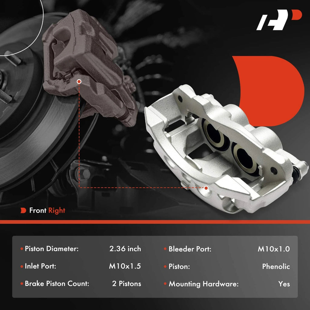 Front Right Brake Caliper with Bracket for Chevrolet Express 2500 (2003-2023)