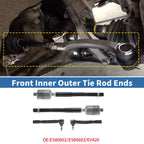 Set of 4 Front Inner Outer Tie Rod End Links for Toyota Solara (2004–2008) No. ES80603/EV420