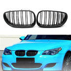 Double Slat Carbon Black Grille for BMW E60 E61 5 Series M5 (2004-2010)