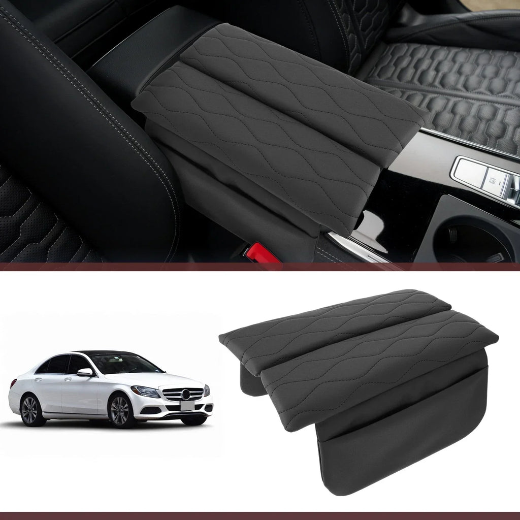 Center Console Cover for Mercedes Benz EQC 400 Leather Armrest Cushion (2019-2023)