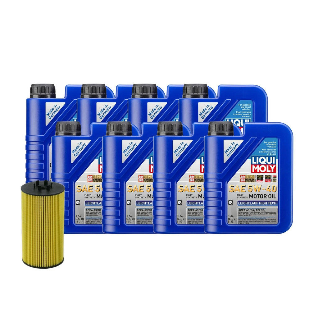 Oil Change Kit 5W-40 for Audi V8 4.2L (2000–2002) - 8L Liqui Moly, Wix