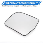 Left Passenger Side Mirror Glass Replacement for Toyota Previa (1990–1999)