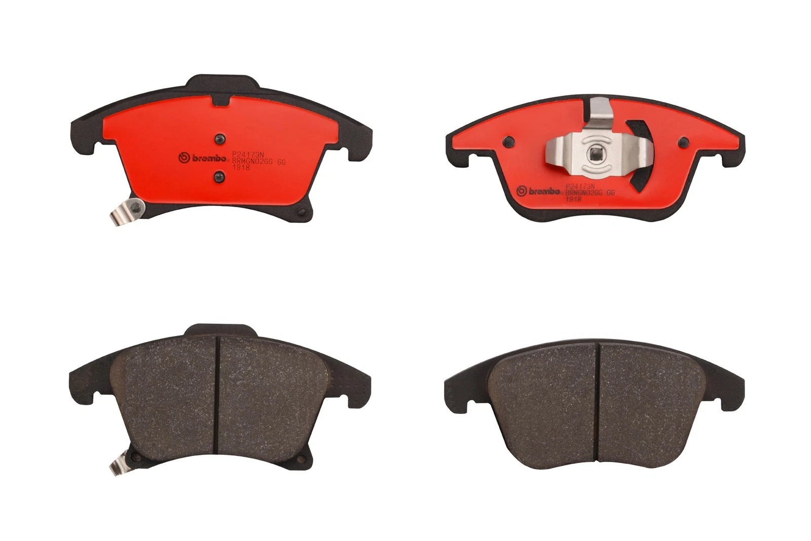 Set of 4 Brembo Front Ceramic Disc Brake Pads for Ford Fusion, Lincoln MKZ (2013–2020)