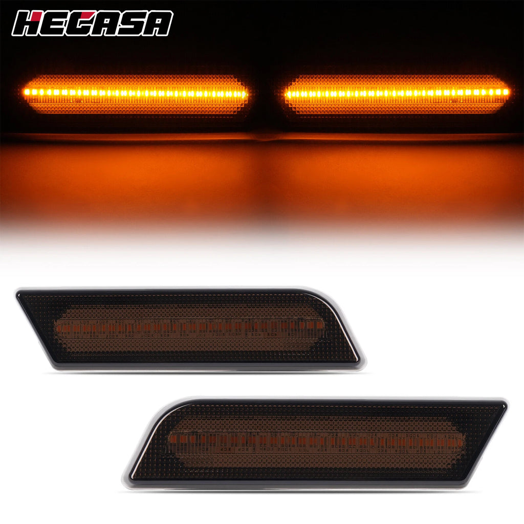 2X Front LED Amber Side Marker Lights for Ford Transit Connect (2010–2013)