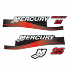 Set of 2 Marine Outboard Decals for Mercury 25 HP (808499A00)