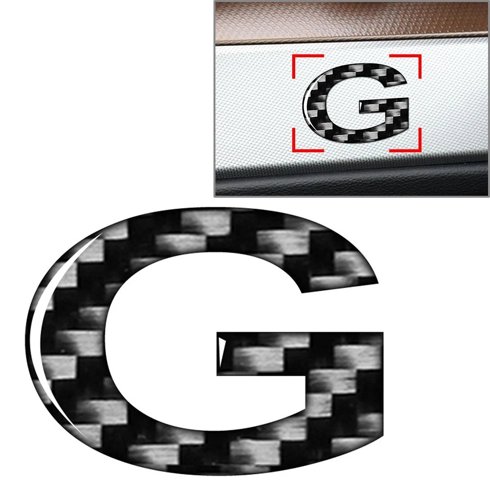 Carbon Black Door Wall Window Badge Emblem Decals for