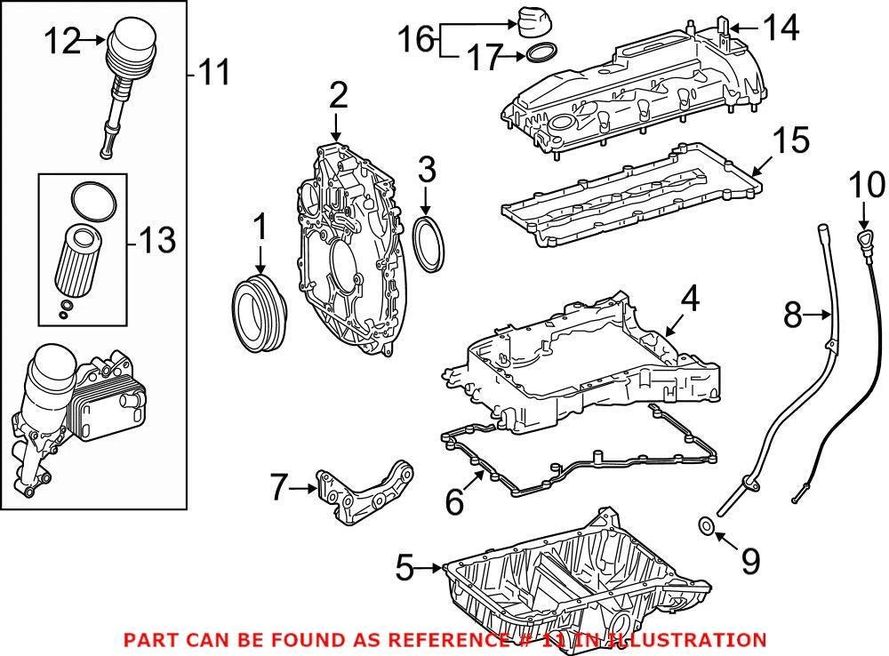 Genuine OEM Engine Oil Filter Housing for Mercedes (651180131028)