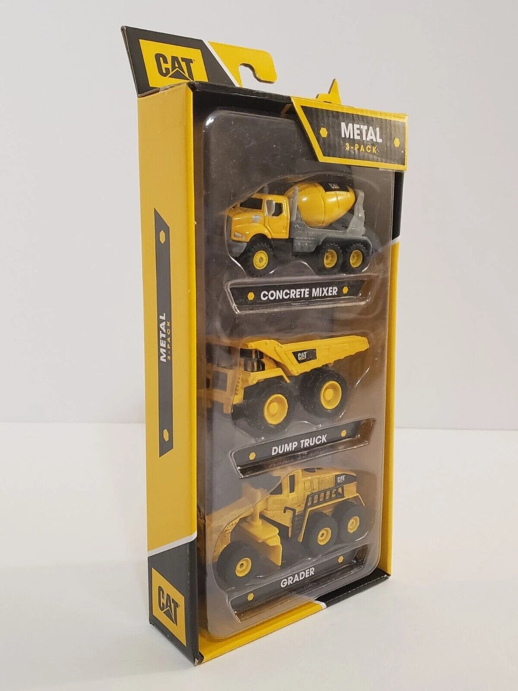 3X Metal Diecast Excavator & Mixer Set for Caterpillar Construction Vehicles