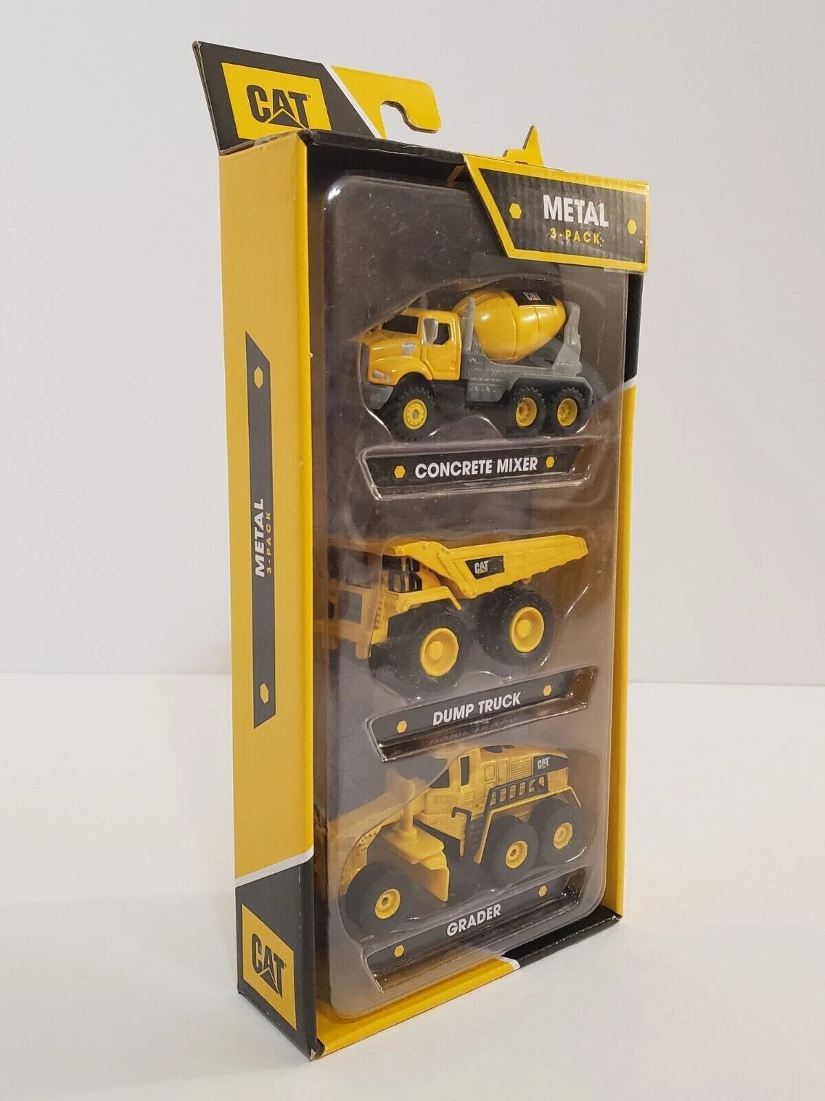 3X Metal Diecast Excavator & Mixer Set for Caterpillar Construction Vehicles