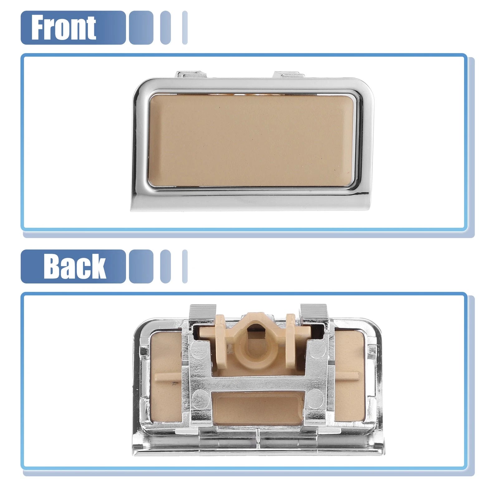 Armrest Latch Lid for Mercedes-Benz (2216800096) (Plastic Beige Silver Tone)