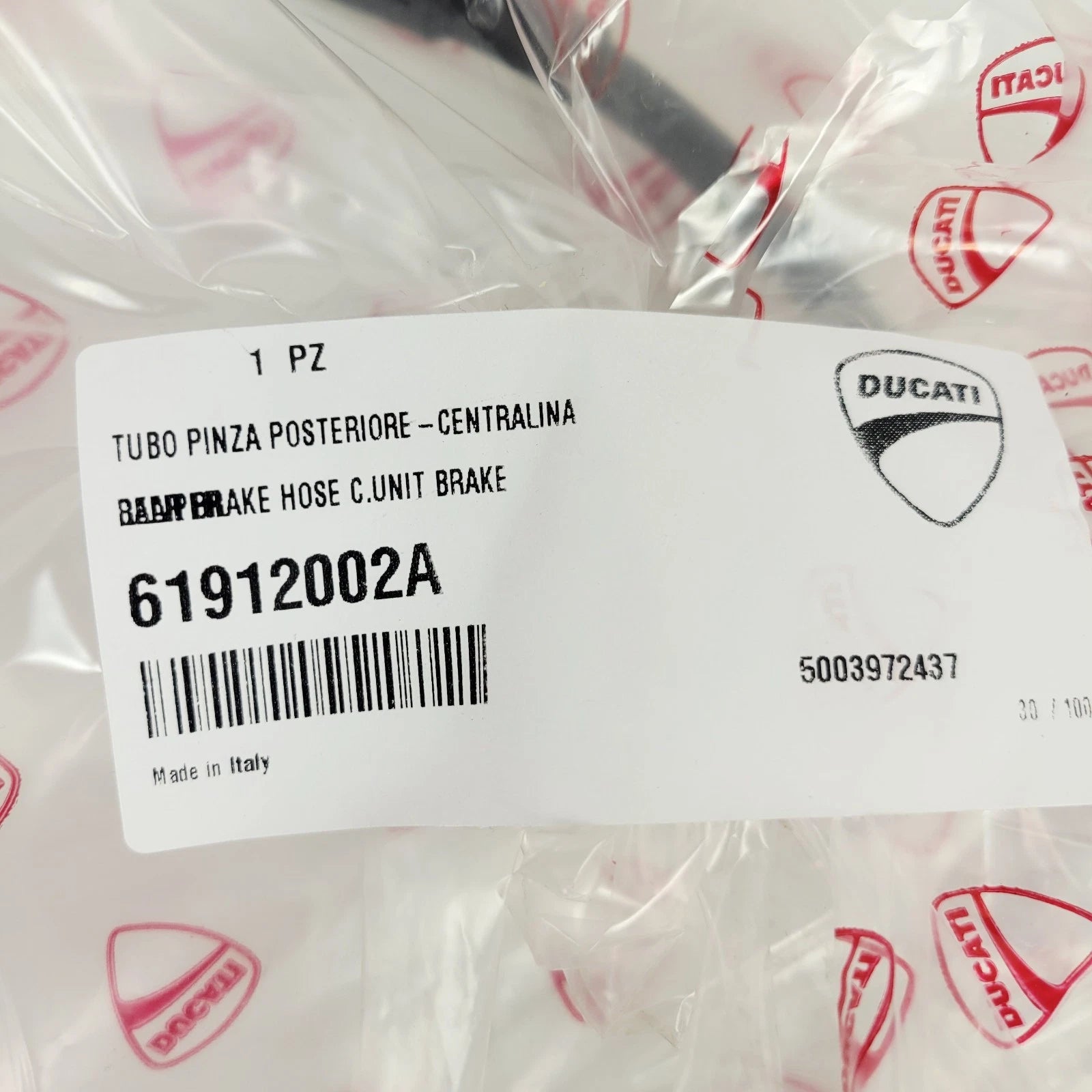 OEM Rear Brake Line 61911762A for Ducati Streetfighter V2 (2022–2023) - Black
