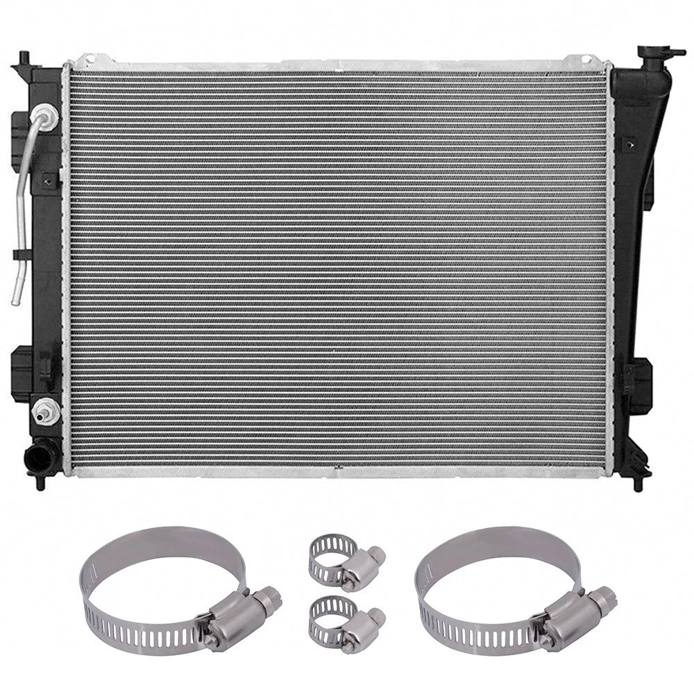 Radiator for Hyundai Azera (2012–2017) & Kia Cadenza (2014–2016) w/ Hose Clamps