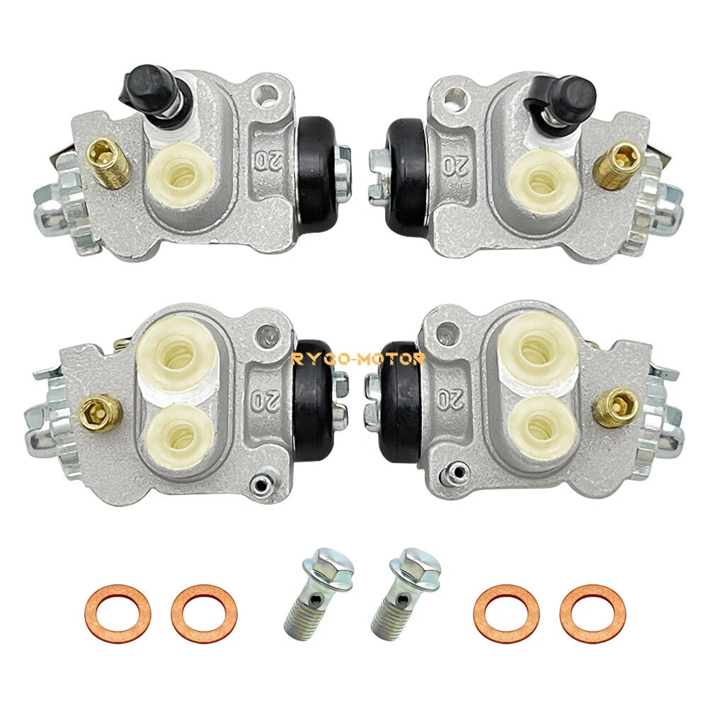 Set of 4 Front Brake Wheel Cylinders for Honda Rancher 400 TRX400FA TRX400FGA (2004–2007)
