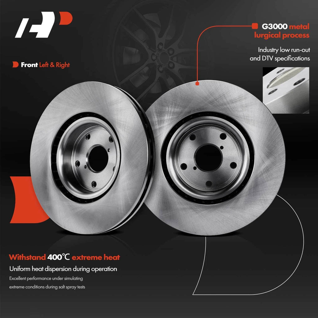 Front Disc Brake Rotors & Ceramic Pads for Subaru Impreza (2012-2014)
