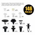 Fender Trim Clips Fastener Kit for Toyota RAV4 (2019–2023)