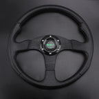 14" Racing Steering Wheel for Universal Fit (6 Bolt, Black)
