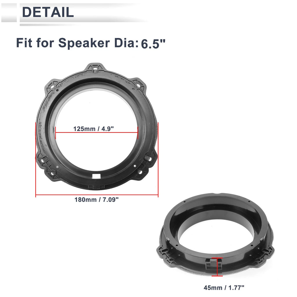 Set of 2 Speaker Spacer Rings for Hyundai 6.5" Tweeter Speakers