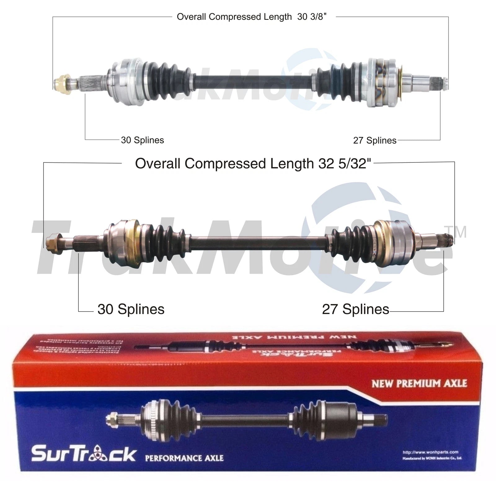 Set of 2 Rear CV Axle Shafts for Lexus GS300 IS250 (2006–2013)