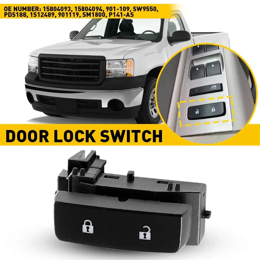 Master Front Door Lock Switch for Chevy Silverado 1500 GMC (2008–2013)